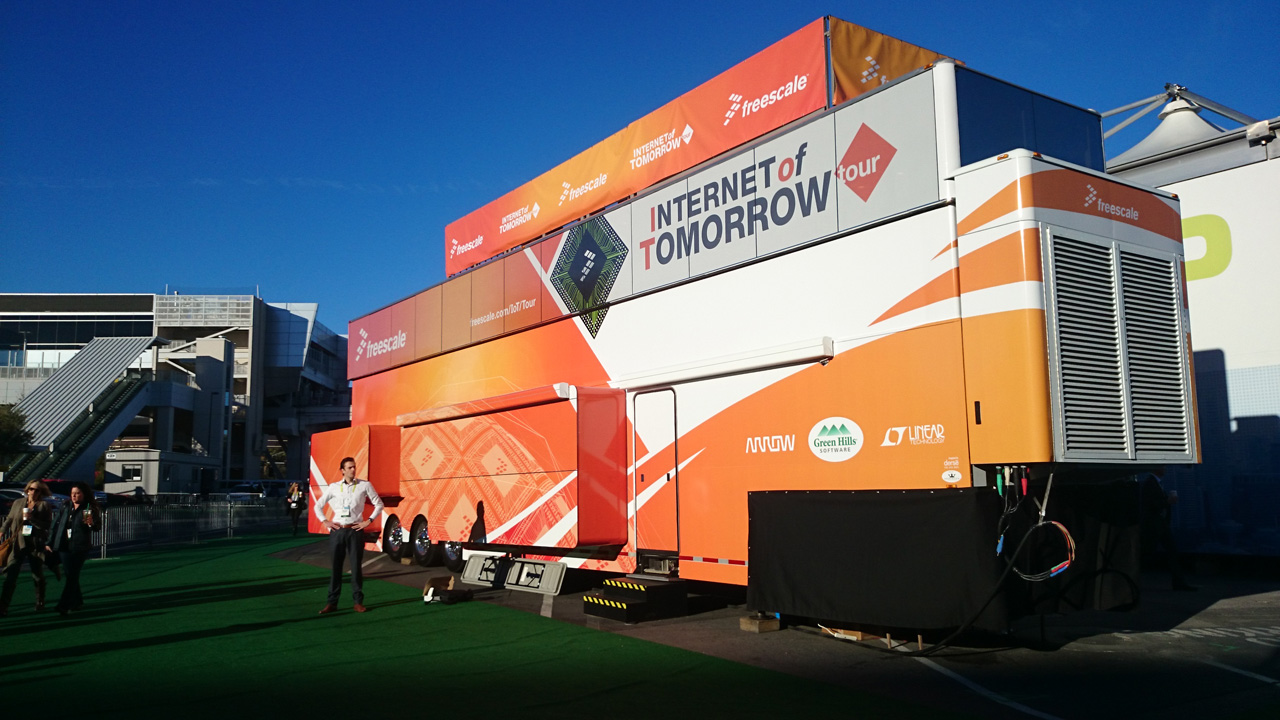 SPIN remote at CES 2015 - Freescale IoT truck
